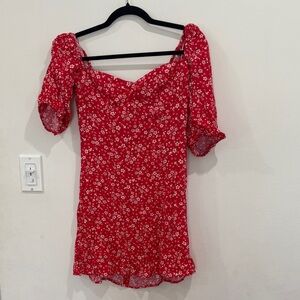 Nordstrom Red Floral Dress